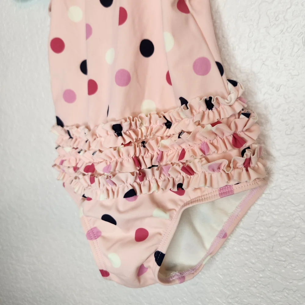 Gymboree poke dot ruffle one piece swimsuit poodle pretty 12-18 mos